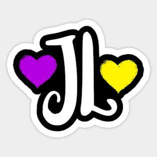 Love J and L Sticker